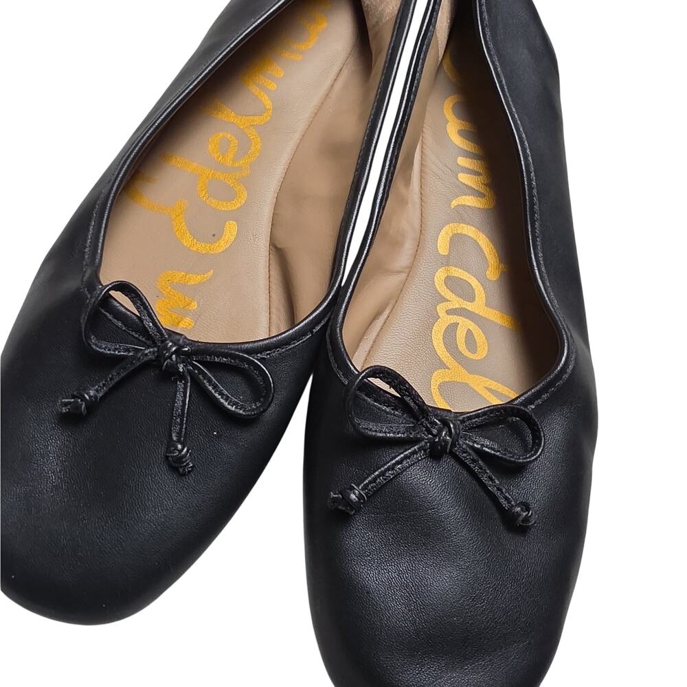 Sam Edelman Womens Alie Black Leather Ballet Flats Size 11